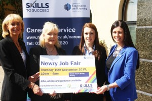 Pictured are Christina Kelly, deputy head of DEL's Careers Service, Roisin Sloan from DEL's Employment Service, Maureen Kearney from MJM Group and Ciara Mooney from Norbrook.