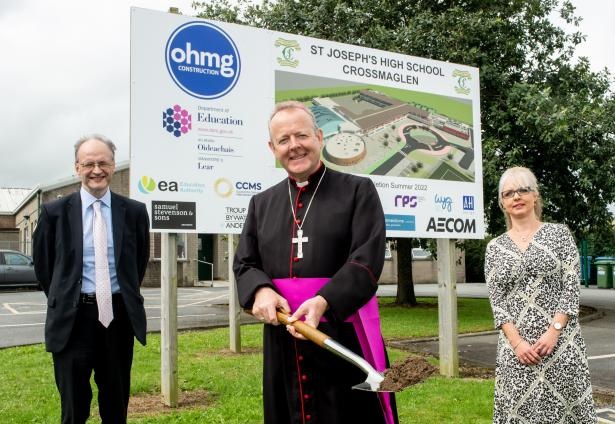 St Joseph's High School Crossmaglen sod cutting 2020 - Newspaper in Newry