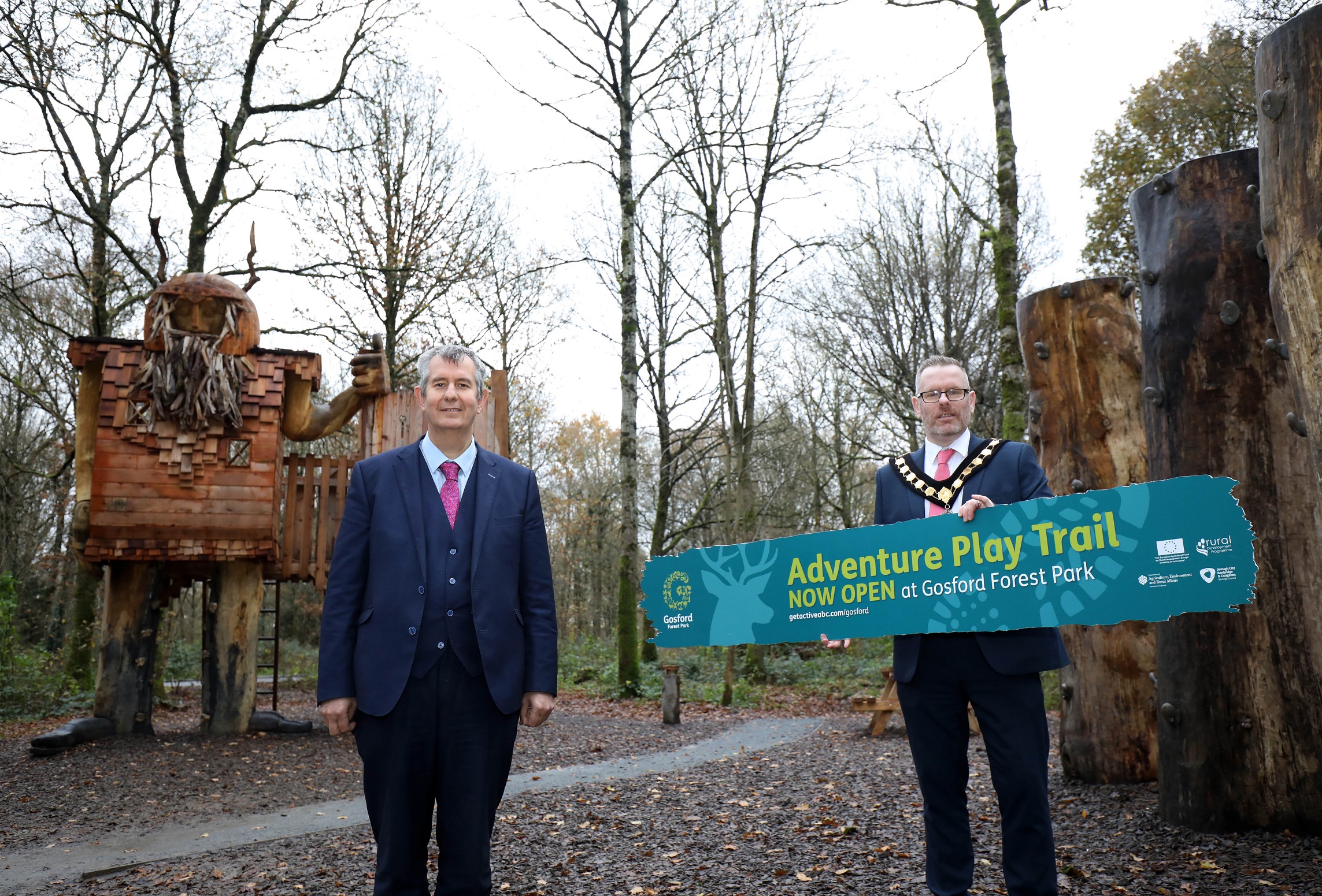 Gosford Forest Park - Poots opens £850,000 Adventure Play Trail in Gosford Forest Park - Newry headlines