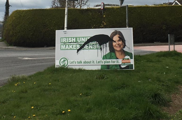 Attack on 'Uniting Ireland' Sign Viewed As A Sinister Act - Camlough Road - Newry newspaper