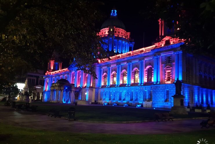 Northern Ireland lights up to raise awareness of Motor Neurone Disease - Newry Times - newry news today - Belfast City Hall 19