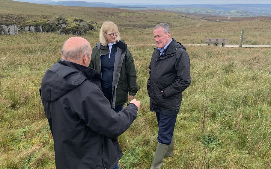 Finance Minister Murphy visits Cuilcagh Mountain - Newry Times - newry newspaper