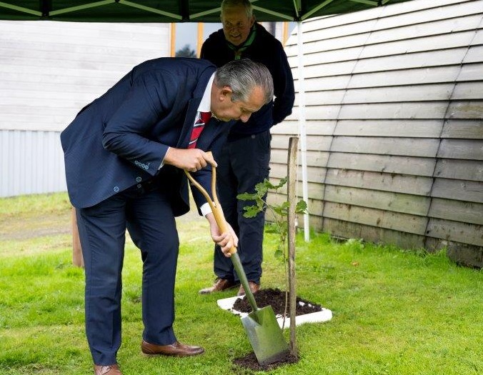 Poots plants tree for NI centenary - Newry Times - newry newspaper