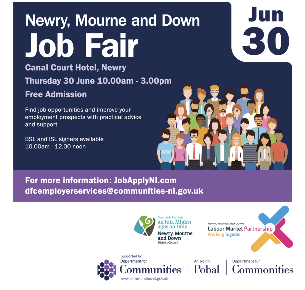 Newry, Mourne and Down to host major Job Fair on Thursday 30 June 2022 | Newry Times - newry jobs - newry career - vacancies newry